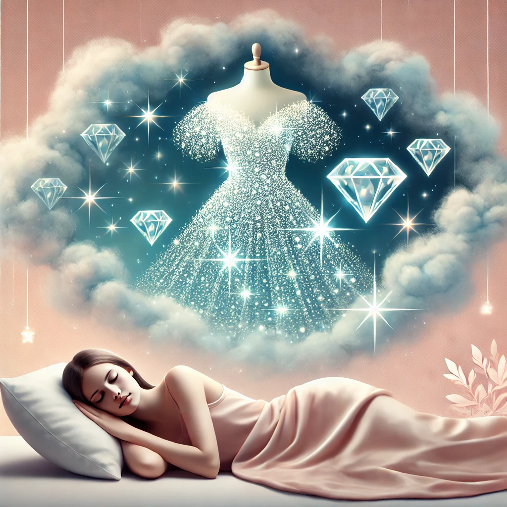 Image of Wearing A Diamond Dress In A Dream.